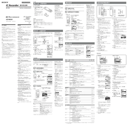 sony 索尼ICD-MX20